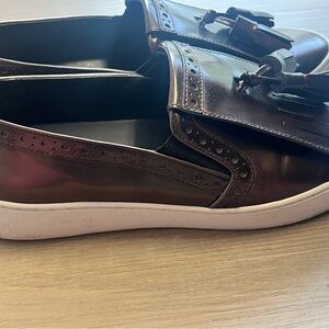 Women Michael Kors Brown Leather Loafers. Size 39.5